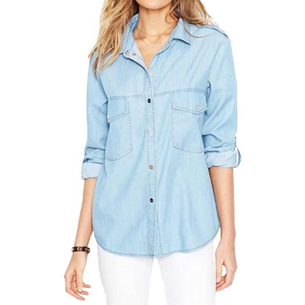 Sanctuary Boyfriend Denim Long Sleeve Shirt